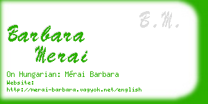 barbara merai business card