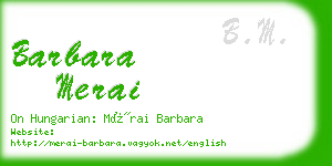 barbara merai business card